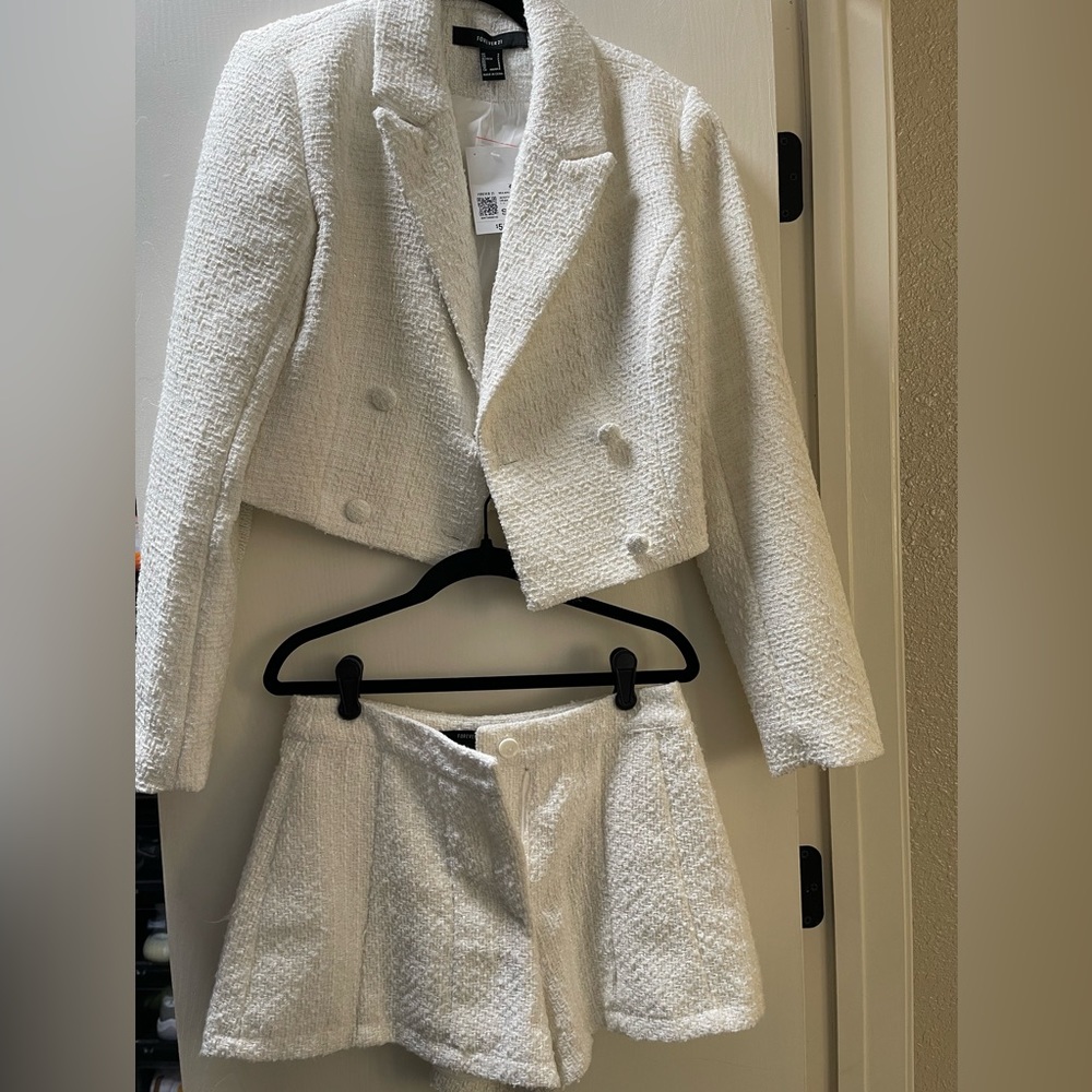 Forever 21 - Premium Label Tweed Short Suit Set